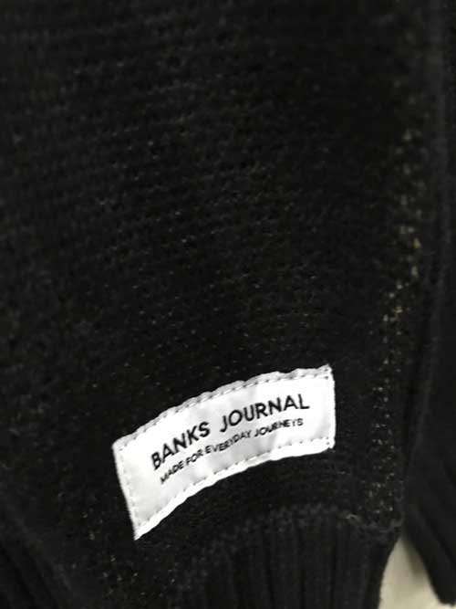 BANKSバンクスTRAVELS KNIT クルーニット BLACK- 夜型大型セレクト