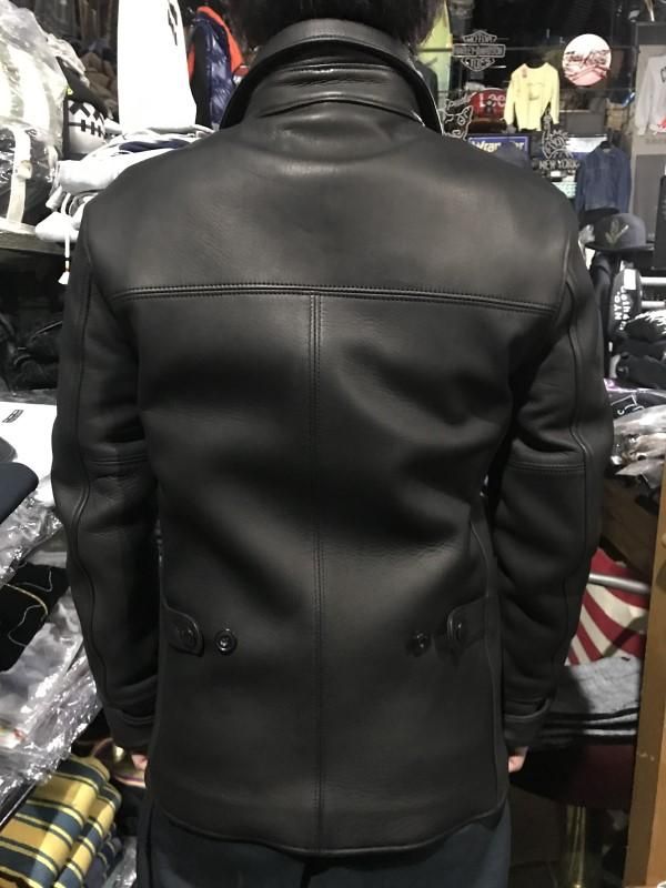 Y'2LEATHERワイツーレザーDEER SKIN 30'S カーコート black鹿革DC-86