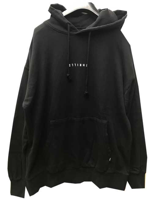 THRILLSスリルズMINIMAL THRILLS SLOUCH PULL ON HOOD - BLACK　パーカー- 夜型大型セレクトショップ　 AMERICAN DREAM名古屋