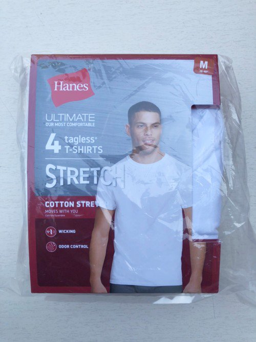 Hanes ULTIMATE STRETCH 4P Tシャツ　white- 夜型大型セレクトショップ　AMERICAN DREAM名古屋