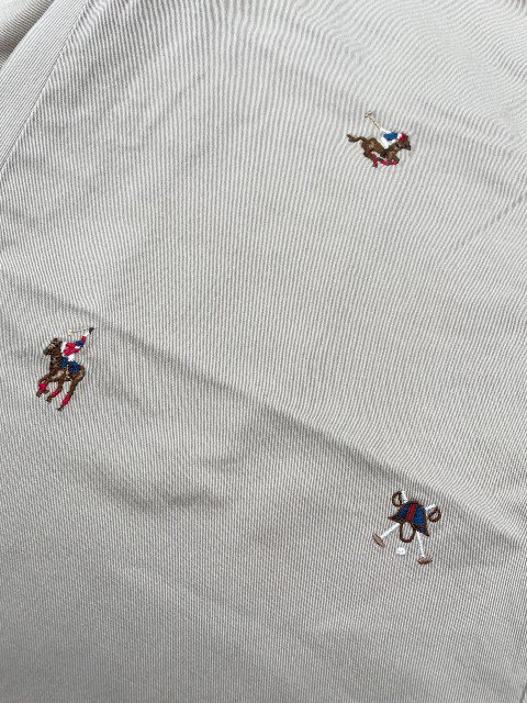 RALPH LAUREN ラルフローレン総柄刺繍チノパン beige- 夜型大型