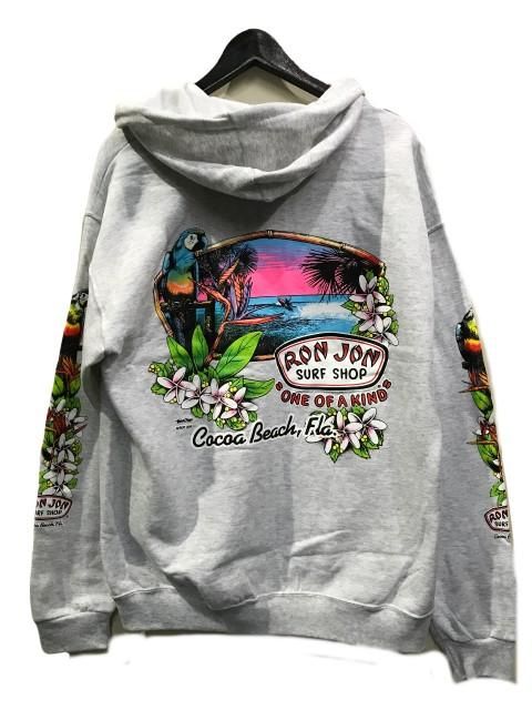 RON JONロンジョンParadise Surf ZIP Hoodieジップパーカーgrey-夜型