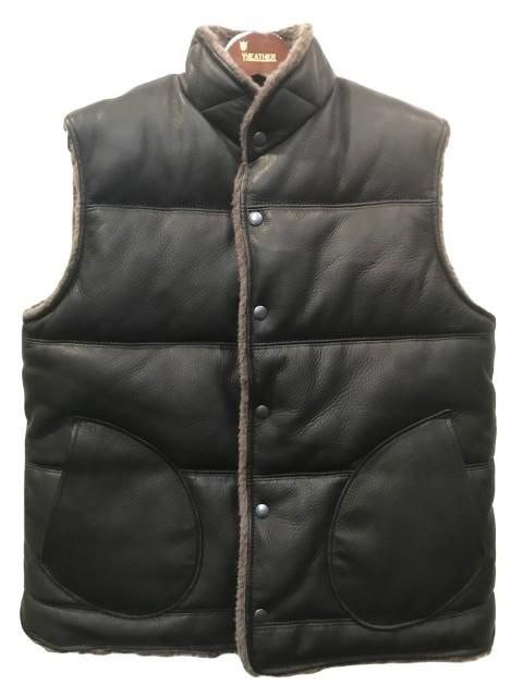 Y'2 LEATHERワイツーレザー DEER SKIN リバーシブルベスト　black - 夜型大型セレクトショップ　AMERICAN  DREAM名古屋