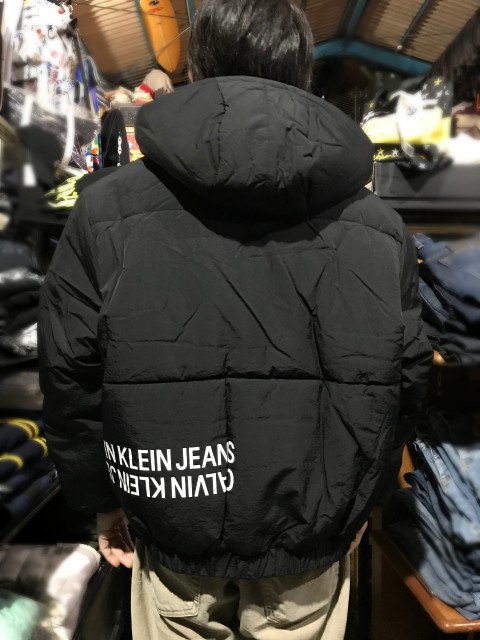 Calvin Klein jeans カルバンクラインジーンズSUSTAINABLE CRINKLE PUFFER フード付きダウンblack-  夜型大型セレクトショップ　AMERICAN DREAM名古屋