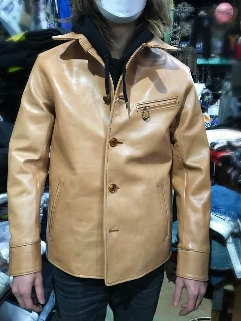 Y'2LEATHERワイツーレザーPersimmon Tannin Dyed Horse CAR COAT KAKISHIBU  HORSE（柿渋ホース） カーコート- 夜型大型セレクトショップ　AMERICAN DREAM名古屋