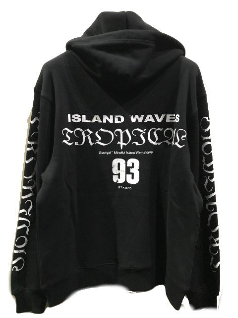 STAMPDスタンプドISLAND WAVES Hoodie black- 夜型大型セレクトショップ　AMERICAN DREAM名古屋