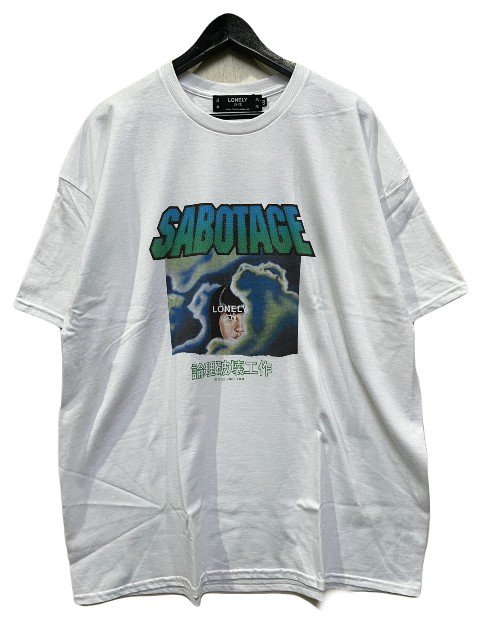 LONELY論理ロンリーSABOTAGE Tシャツ white- 夜型大型セレクトショップ　AMERICAN DREAM名古屋