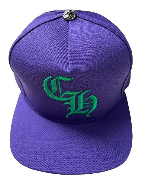 新品 (Chrome Hearts) CH Silver Button Hat Purple Green クロム