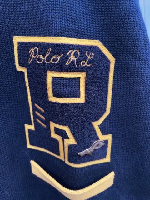 【素敵なデザイン❗️】程度良好❗️RALPH LAUREN レタードカーディガン POLO RALPH LAUREN(ポロラルフローレン) / レタードカーディガン