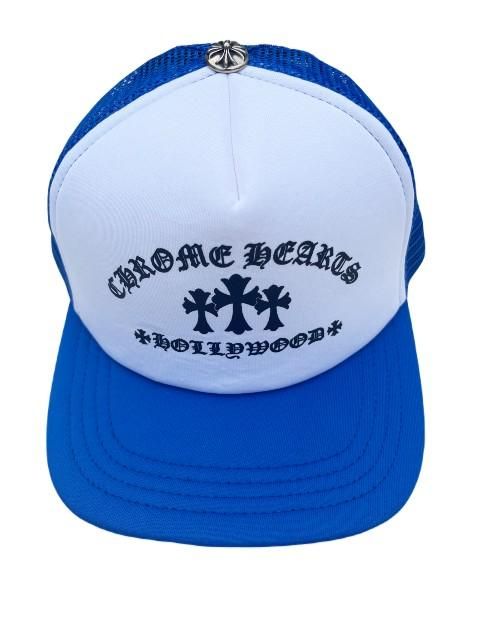 アウトレット CHROME HEARTS TRUCKER CAP BLUE WHITE クロムハーツ