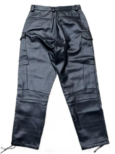 STAMPDスタンプドFaux Leather Cargo Pants black- 夜型大型セレクト