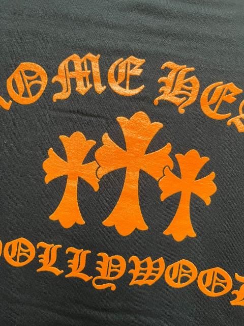 CHROME HEARTS オレンジ Tシャツ CHROME HEARTS クロムハーツ ヴァイン ダガー オレンジ Tシャツ