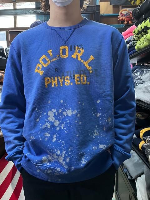 【Ralph Lauren】現行 ヴィンテージ加工 ラグランスウェット M f-spd04y21n07zd917.jpg