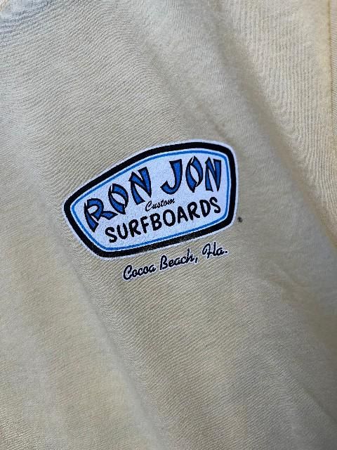 RONJONロンジョン ココアビーチCUSTOM SURF BOARD Tシャツ yellow- 夜