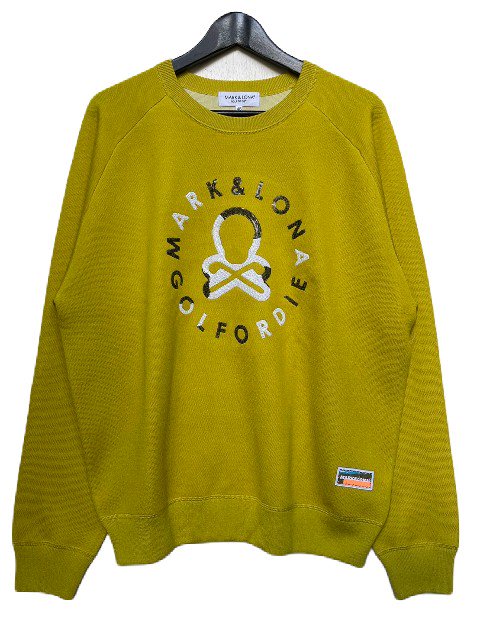 MARK&LONA マーク＆ロナEver Spangle Crew Sweater yellow MLM-3C-AB05