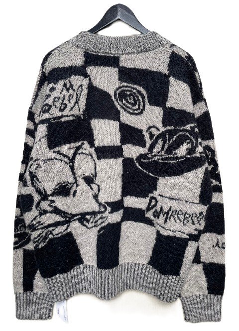 DOM REBEL/ドムレーベルSCATTER CARDIGAN　black -夜型大型セレクトショップAMERICAN DREAM名古屋