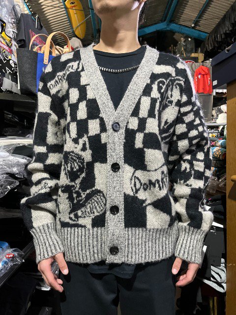 DOM REBEL/ドムレーベルSCATTER CARDIGAN　black -夜型大型セレクトショップAMERICAN DREAM名古屋