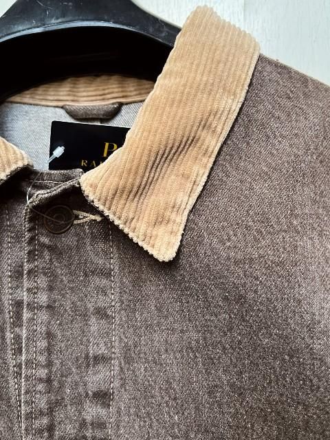 90s Ralph Lauren 先染め　デニムジャケット　ブラウン　短丈 90s/USA製】RRL “Duck Work Jacket” M ブラウン ダック デニム