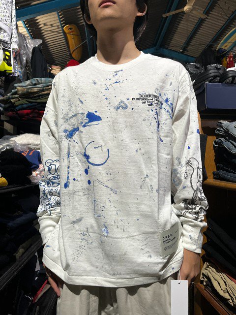 DOM REBEL/ドムレーベルCRUSHED LONG SLEEVE T-SHIRT white-夜型大型セレクトショップAMERICAN  DREAM名古屋