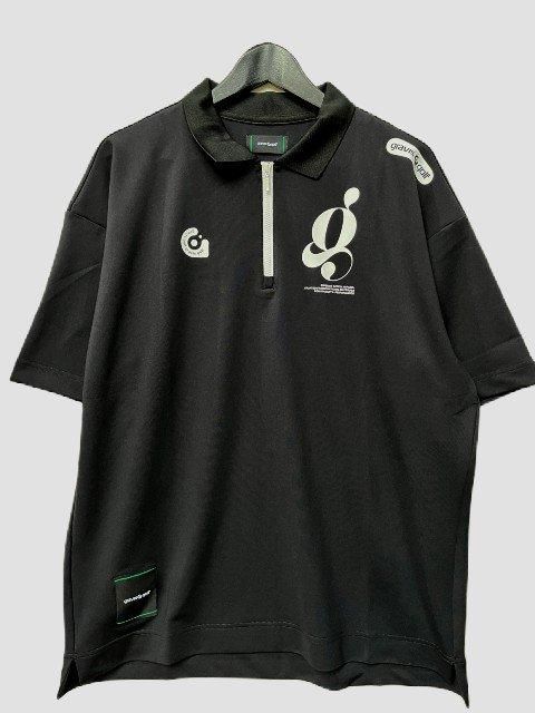 gravis golfハーフジップポロ black GGM-4A-AP01 - 夜型大型