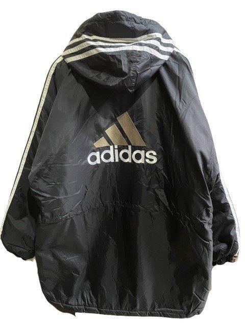 addidasアディダス 中綿ベンチコート black/white XLサイズ 90年代