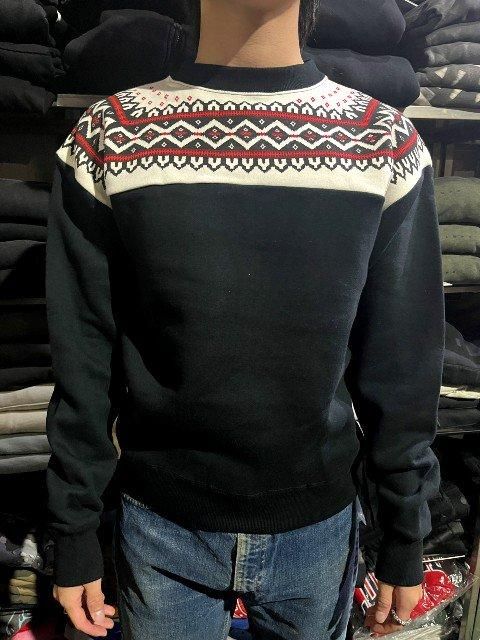 AMERICAN DREAMアメリカンドリームオリジナル雪柄スェット black/black