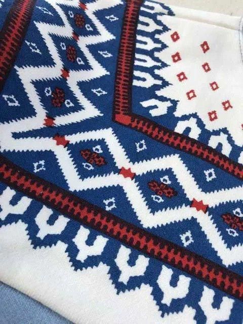 AMERICAN DREAMアメリカンドリームオリジナル雪柄スェット sax/red- 夜