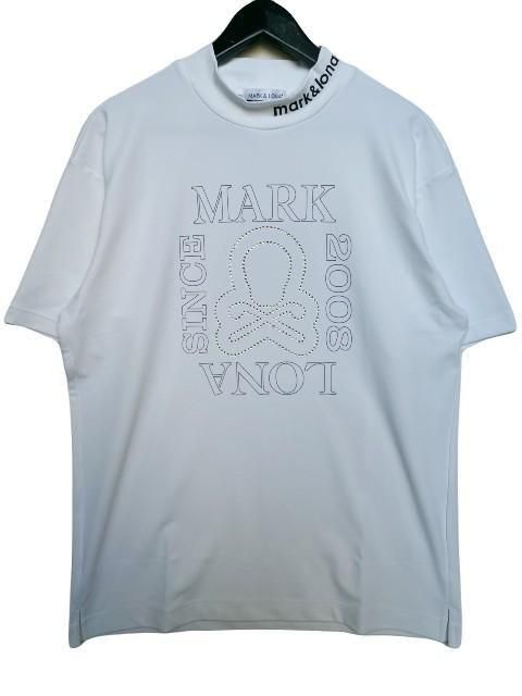 美品 ★ MARK&LONA モックネック シャツ マーク&ロナ 白 MARK&LONA(マークアンドロナ) Ever Long Sleeve Mock Neck Tee