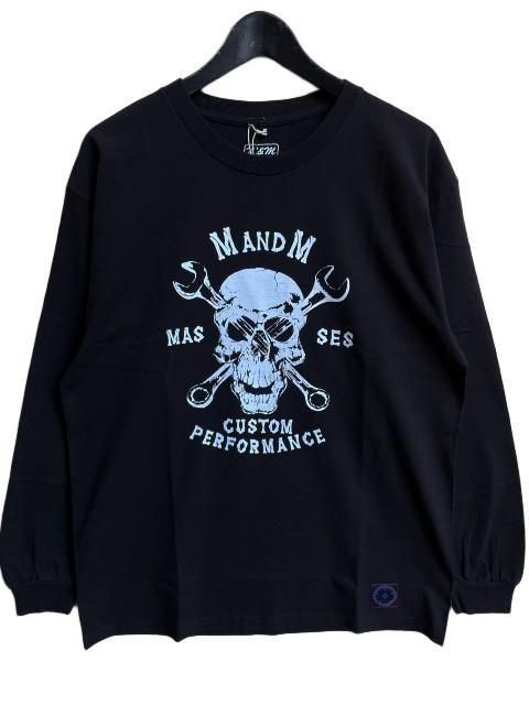 マシス　MASSESタム　エムアンドエム　チャレンジャー　ポークチョップ　ラッツ M&M CUSTOM PERFORMANCE - ×MASSES T-SHIRT WRENCH M (BLACK