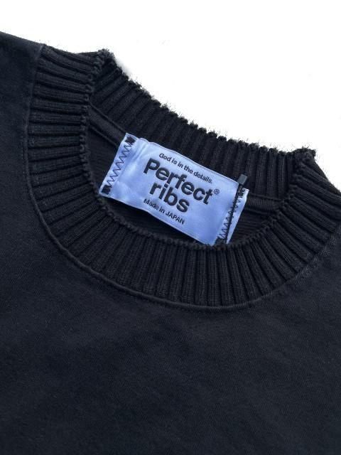 Perfect ribsパーフェクトリブスBasic Long Sleeve T Shirts black- 夜