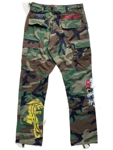 AMERICAN DREAM×ED HARDY 迷彩カーゴパンツ A-3- 夜型大型