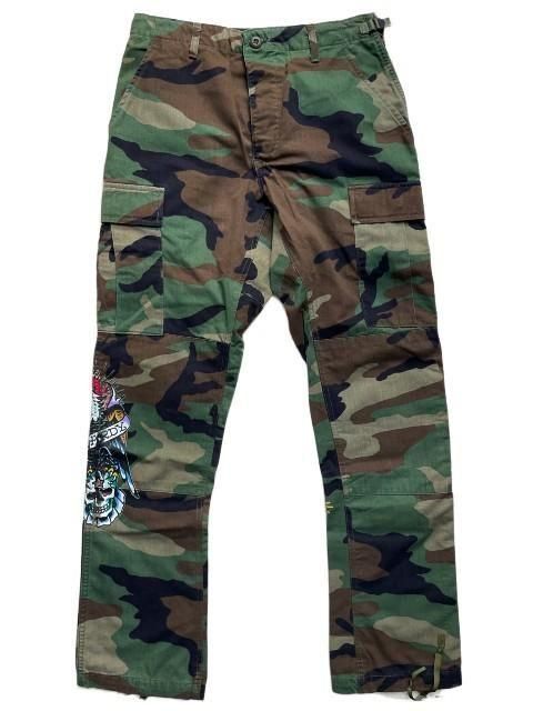 AMERICAN DREAM×ED HARDY 迷彩カーゴパンツ A-3- 夜型大型