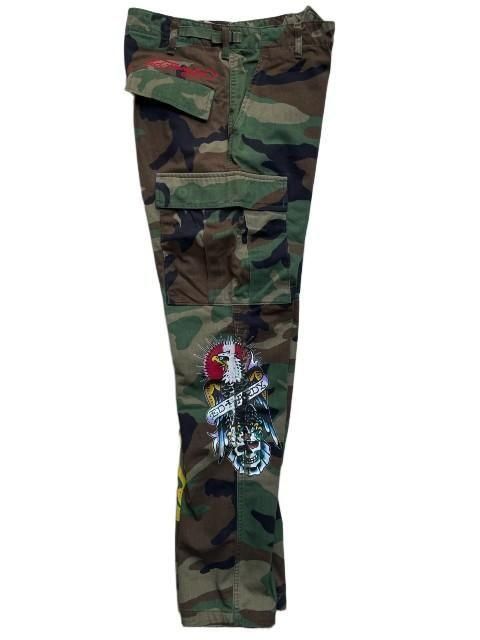 AMERICAN DREAM×ED HARDY 迷彩カーゴパンツ A-3- 夜型大型