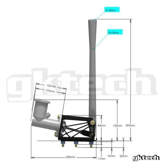 GKTech 日産2POTデュアルキャリパー油圧ハンドブレーキキット - CARU