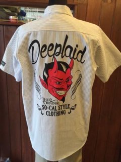 DEEPLAID CLOTHING DEVIL S/S STRIPE WORK SHIRTS ǥץ쥤/6,800 