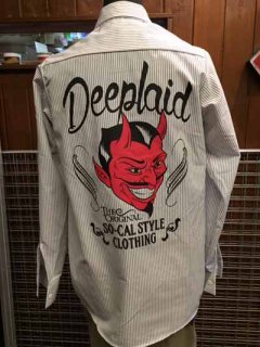 DEEPLAID CLOTHING DEVIL STRIPE L/S WORK SHIRTS ǥץ쥤/8,800 