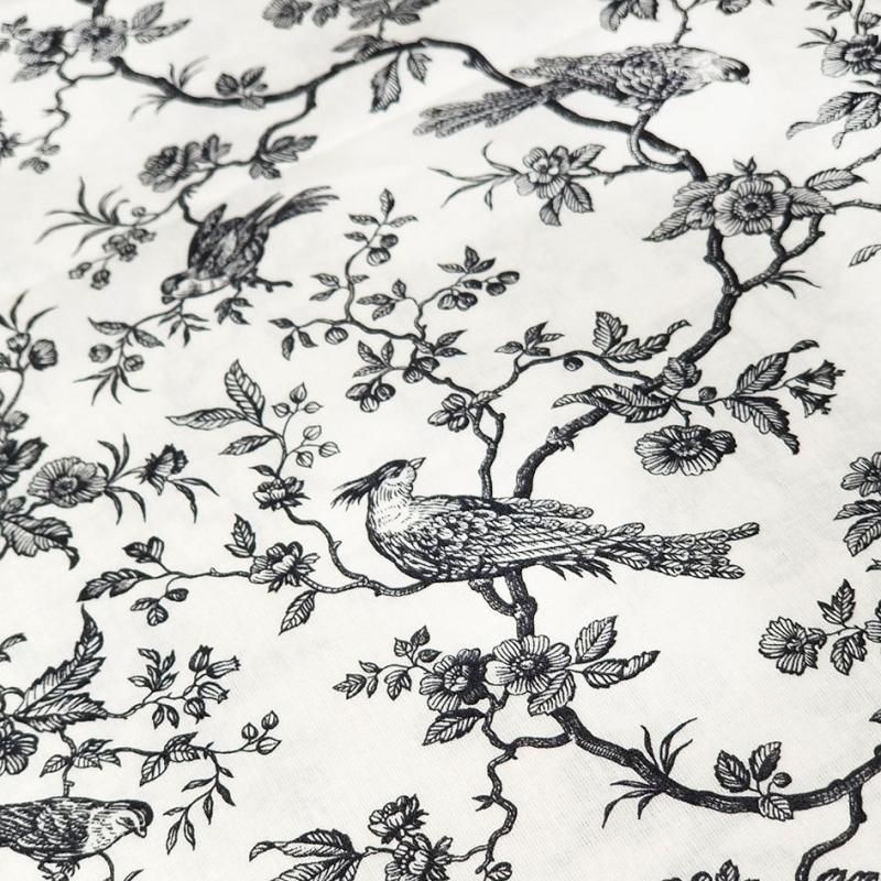 値頃 輸入生地☆トワルドジュイMini Noir Mésange テーブル用品