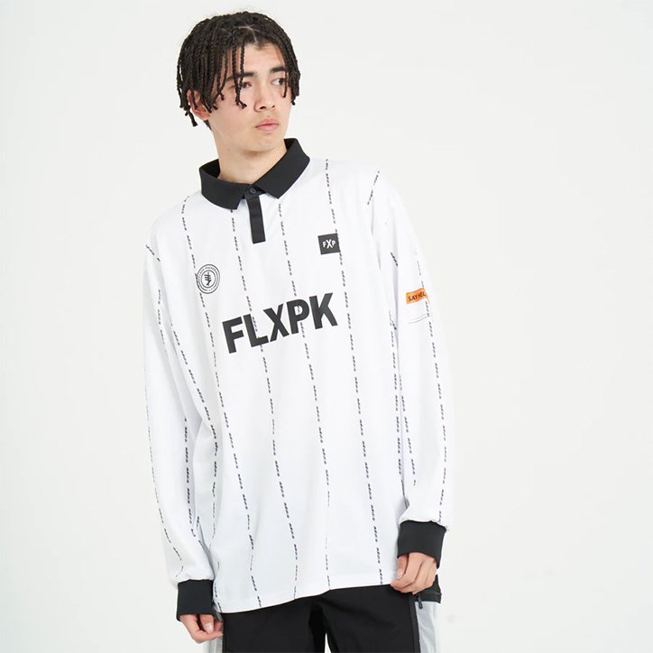 FLASH PACKER (フラッシュパッカー) XMLT-FB (メッシュLSシャツ) WHITE | 横浜サッカー・フットサルショップale（アレ）