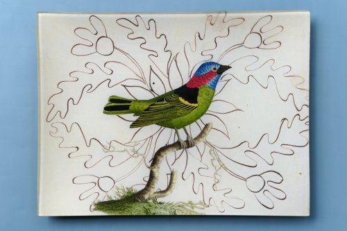 ジョンデリアン　レクタングルトレイ8×10.5”　鳥I