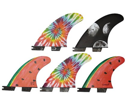 Gorilla Moons Beams Melon Tri-Quad Fin Set - 新品 中古サーフボード 