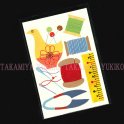 タカミヤユキコ　カード　裁縫道具
