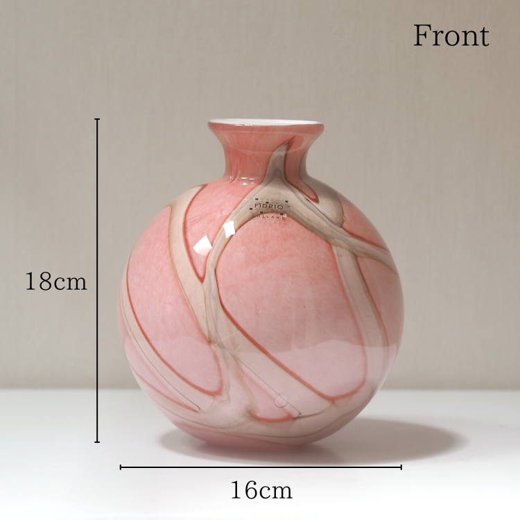 FIDRIOの花瓶Pink Flame Bolvase with Neck Lサイズ