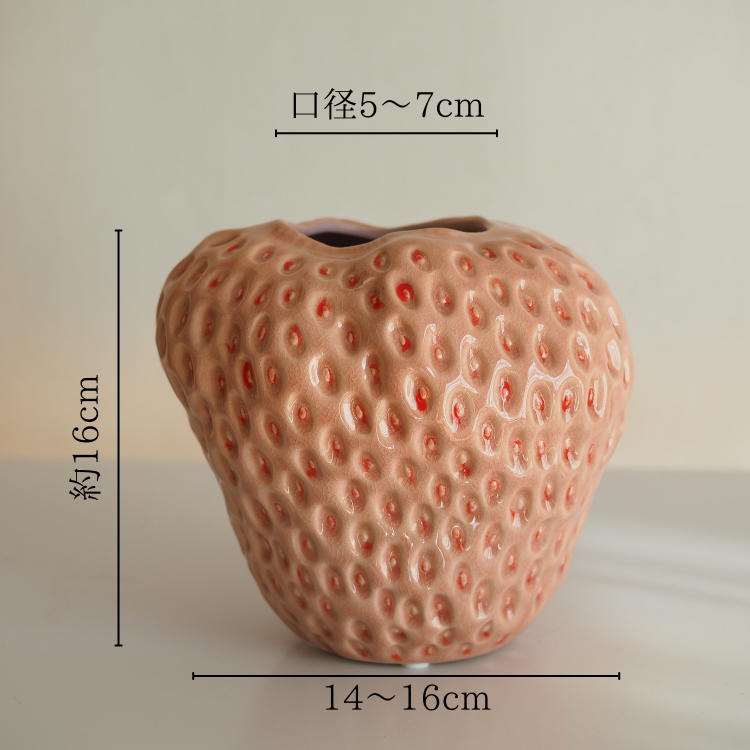 Des Potsフラワーベース(花瓶)通販 Strawberry (L) ピンク Des Potsフラワーベース(花瓶)通販 Strawberry (L) ピンク