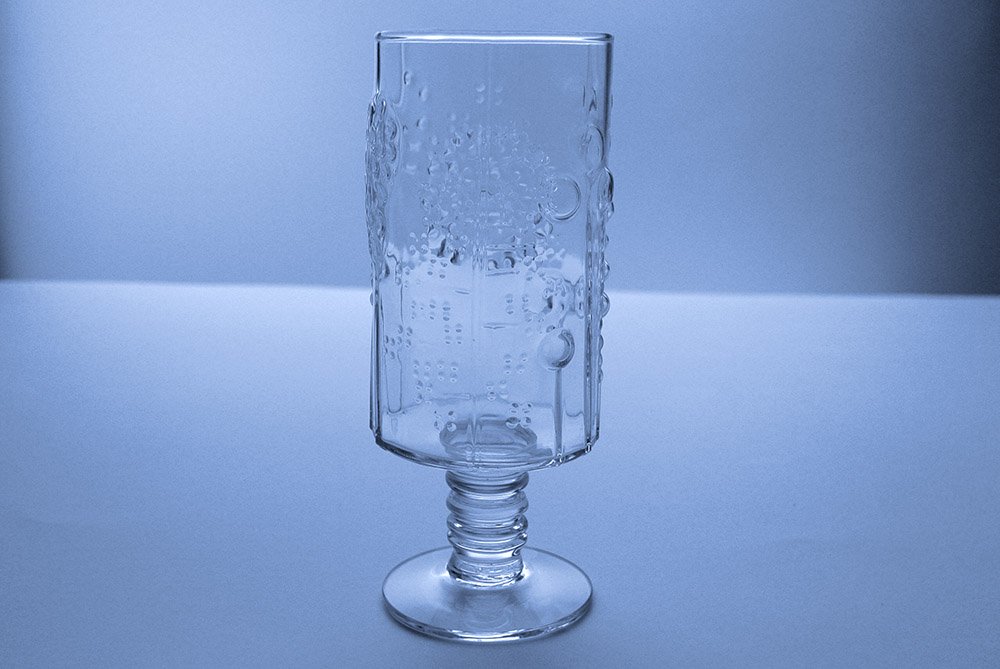 nuutajarvi FLORA Pedestal Glass ヌータヤルヴィ フローラ 脚つきグラス クリア -  ヴィンテージ北欧雑貨・PIPPURIKERA ピップリケラ 金沢