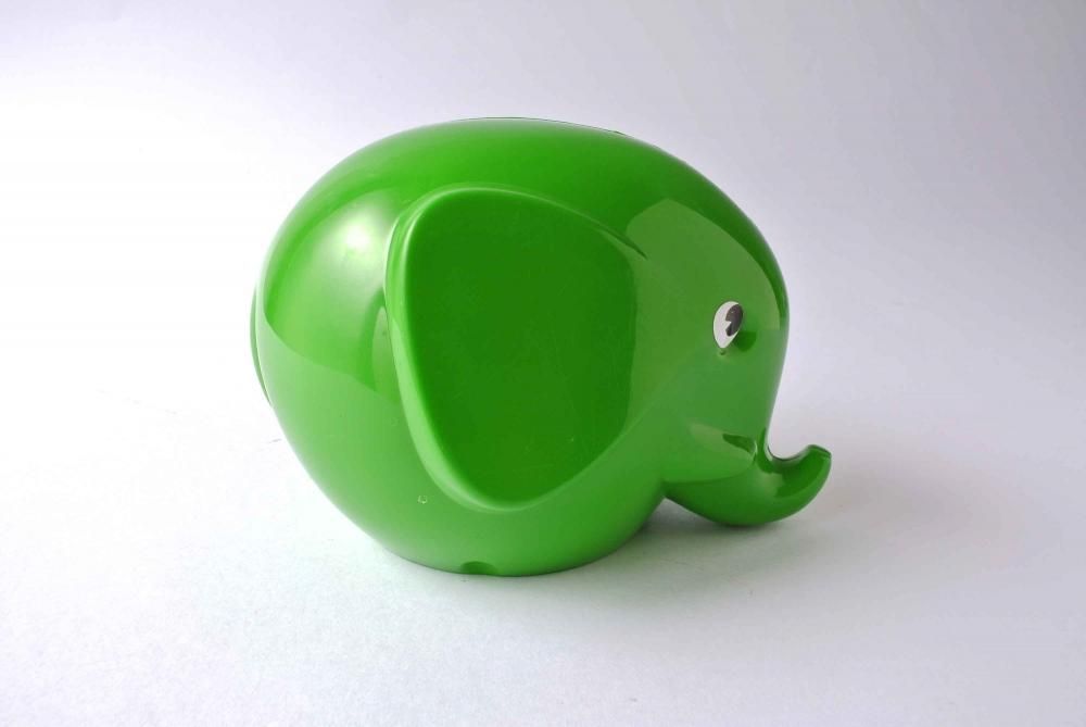 NORSU elephant Money Box ノルス 緑のゾウのオブジェ(貯金箱) vintage