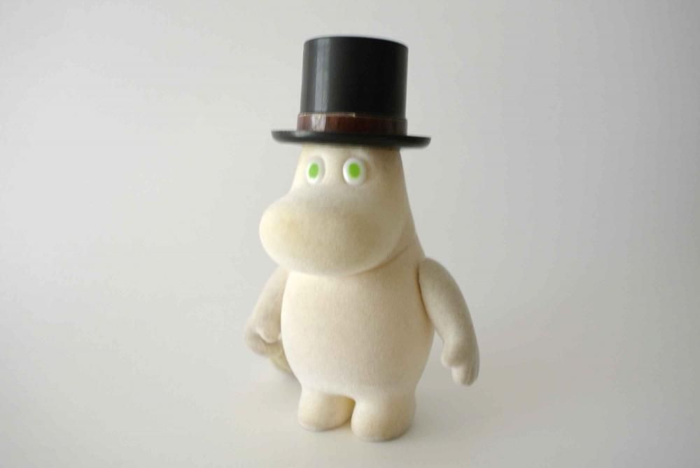 Muumipappa Model Figure Moominpappa ベロア素材のムーミンパパ Vintage 1990年代 ヴィンテージ北欧雑貨 Pippurikera ピップリケラ 金沢