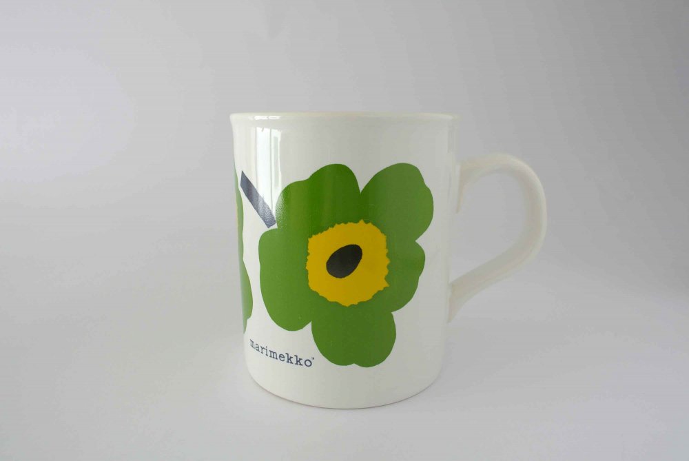 marimekko old mug (Made in England) マリメッコ オールドマグ 022 (unikko) グリーン 再入荷 -  ヴィンテージ北欧雑貨・PIPPURIKERA ピップリケラ 金沢