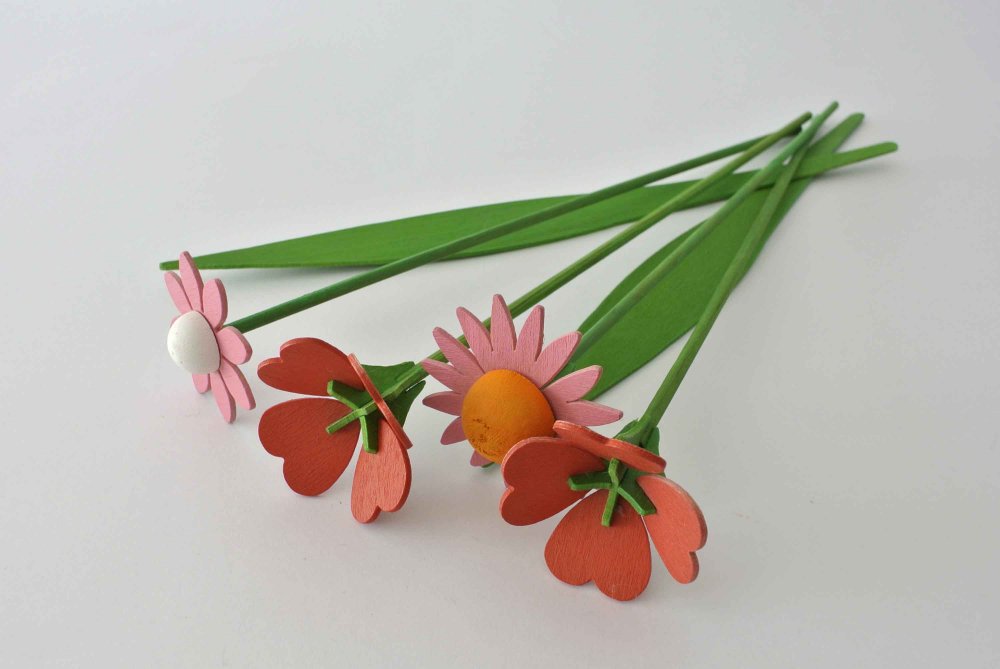 Johan Wooden Flower Object (mix) ヨハン いろいろ切り花の木製 