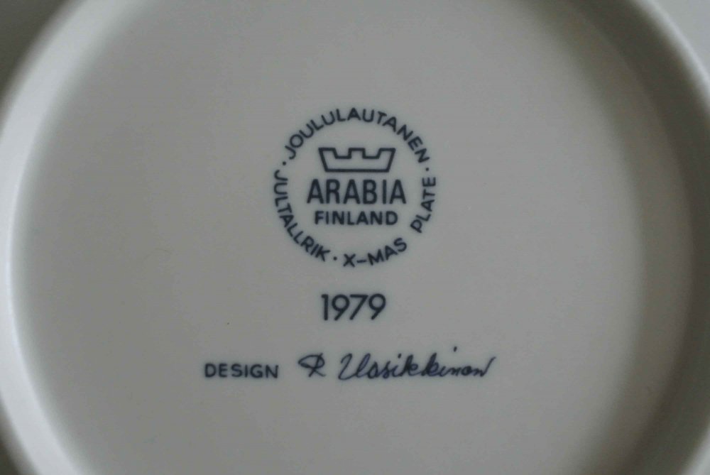 ARABIA 1979 X'mas Plate アラビア 1979年限定 イヤープレート