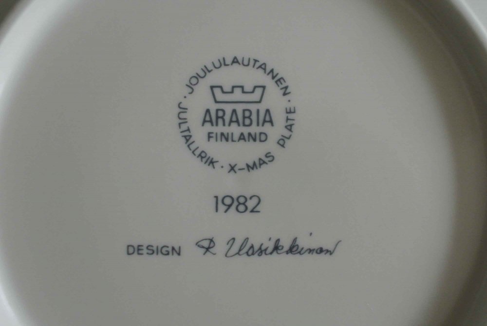 ARABIA 1982 X'mas Plate アラビア 1982年限定 イヤープレート ...